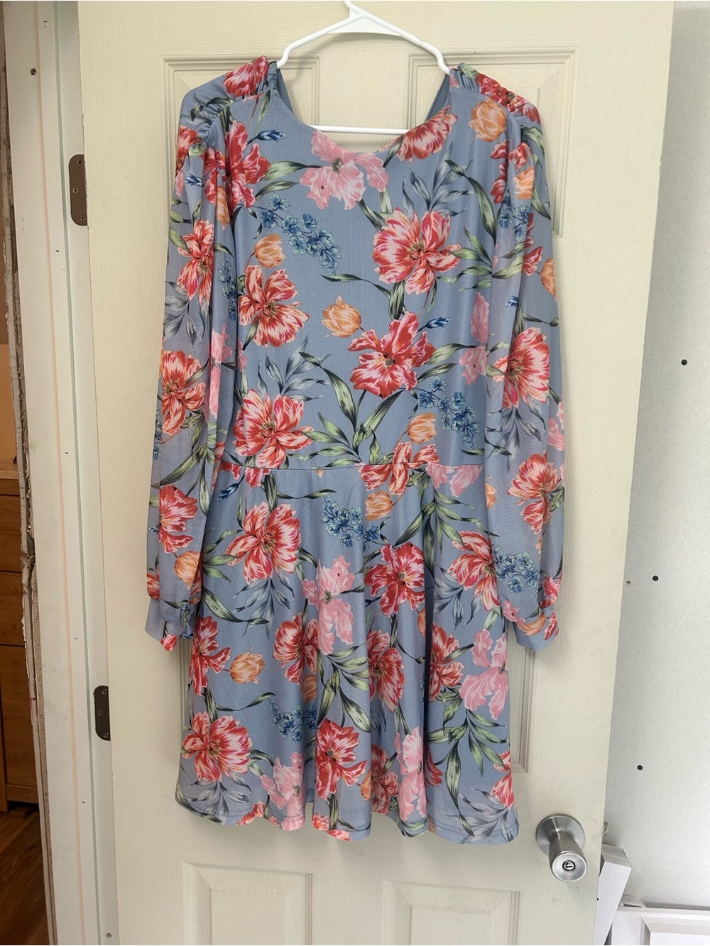 Source Unknown Blue Floral Midi Dress - Picture 2 of 2
